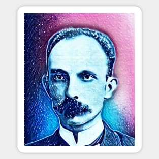 José Martí Snowy Portrait | Jose Marti Artwork 12 Sticker